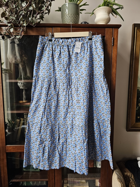 J. Crew Dresses & Skirts - J. Crew Blue Floral Maxi Skirt